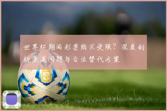 世界杯期间彩票购买受限?深度剖析渠道问题与合法替代方案